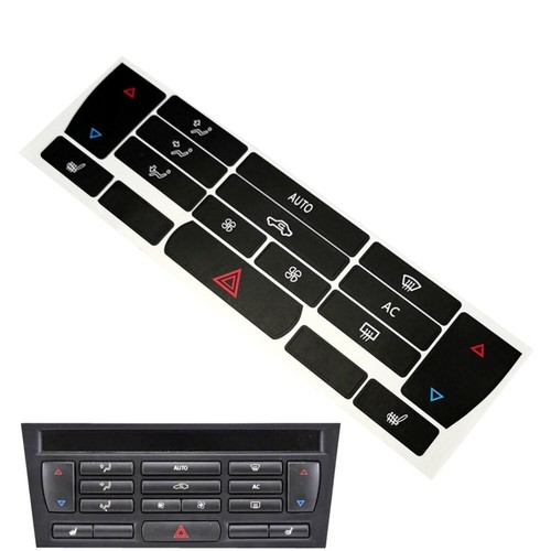 Button Repair Sticker Climate Control Decals Push Button Type White Lettering - Picture 6 of 12