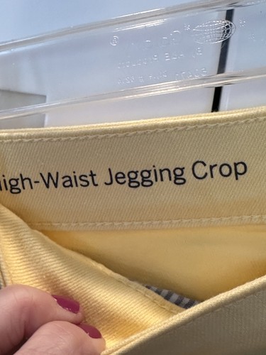 Talbots Neu mit Etikett Größe 12 gelb hochtailliert Jegging kurze Denimhose $ 90 - Bild 3 von 5