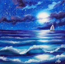 Seascape Original Oil Hand Painted Wall Art Home Decor Best Gift Ukraine Artist