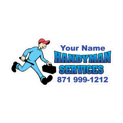 GENETIC/UNBRANDED Food Truck Decals Your Name Handyman Service Business Concession Sign Pink