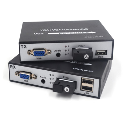 VGA Extenders 1080P VGA over Fiber optic up 20Km SC singlemode (TX/RX Kits)