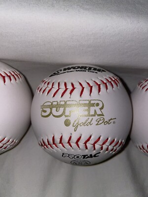 Worth 12 SUPER Gold Dot Softballs New .44 COR 525 lbs Comp ASA HR