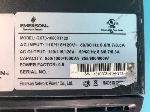LIEBERT GXT3-1000RT120 AC POWER SYSTEM |010-6801790 - Picture 11 of 11