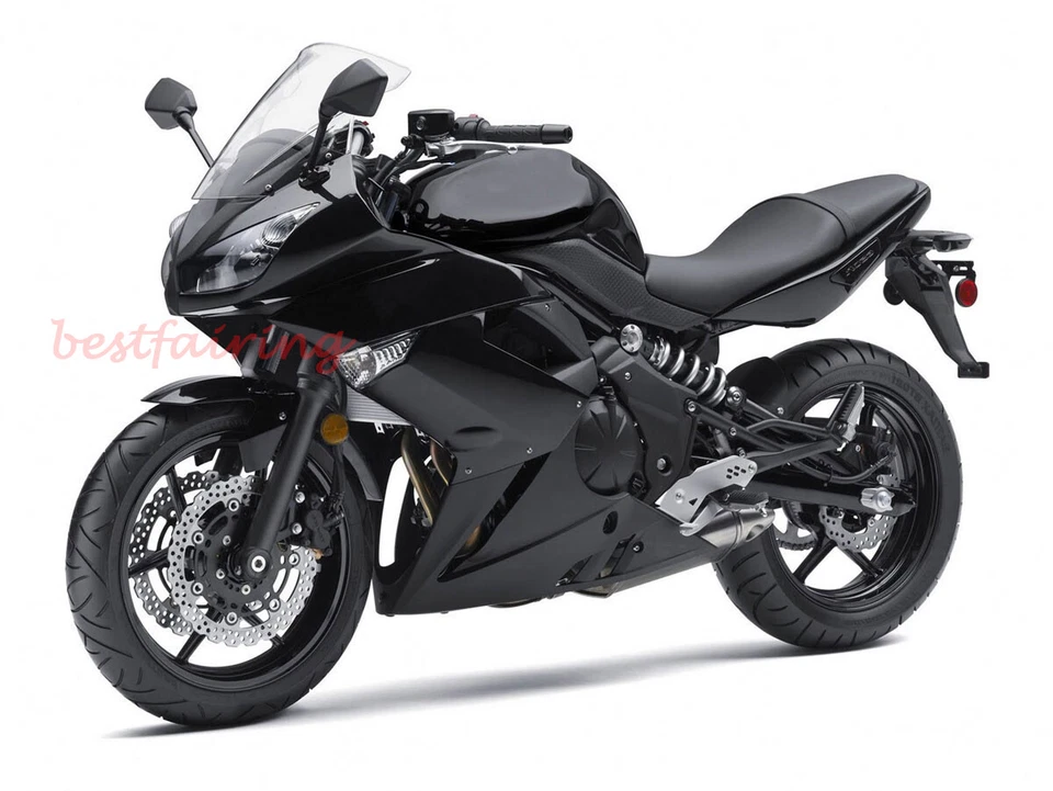 Kit de carenado negro brillante vivo para Kawasaki Ninja 650R EX650 2006 2007 2008 nuevo Foto 2 de 3