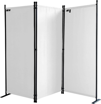 Room Divider 67'' W X 65'' H White | 3-Panel Folding Privacy Screen | Portable Roo