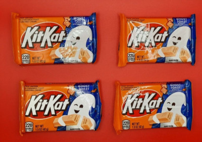 Lot of 4 KITKAT Candy Bar  Ghost Cinnamon Toast Flavor New 2024