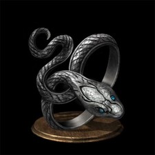 DARK SOULS  TORCHTORCH Silver Serpent Ring Silver 925 Cosplay Jewelry from Japa