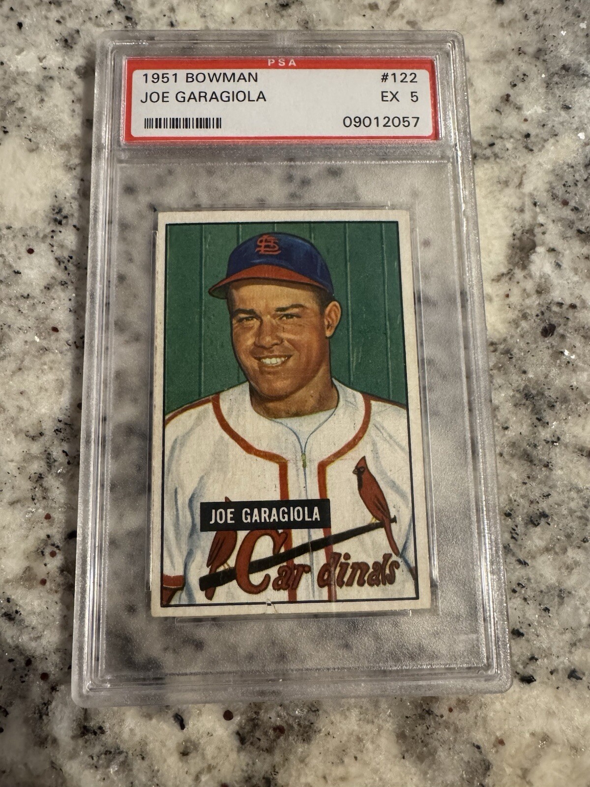 PSA 5 1951 BOWMAN JOE GARAGIOLA #122 ROOKIE