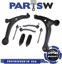 8 pc Front Lower Control Arm Tie Rods Bellow Boots for Honda Pilot Acura MDX