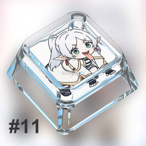 Anime Frieren Beyond Journey's End Transparent Cross Cute Keycap for MX Keyboard - Picture 23 of 33