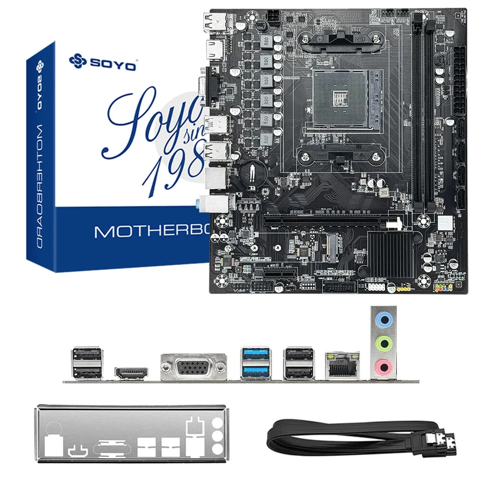 B450 motherboard AMD support DDR4 desktop RAM AM4 CPU slot NVME NGFF M.2 - Image 3 of 4