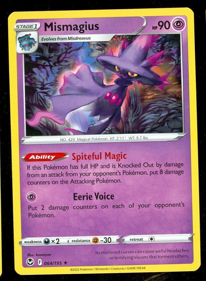Pokemon MISMAGIUS 064/195 - Silver Tempest - RARE - - MINT