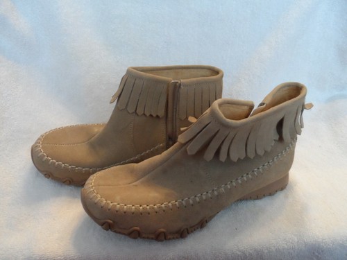 Damen hellbraun Skechers Mokassin Stil Schuh/Stiefel Größe 6M entspannte Passform - Bild 2 von 5