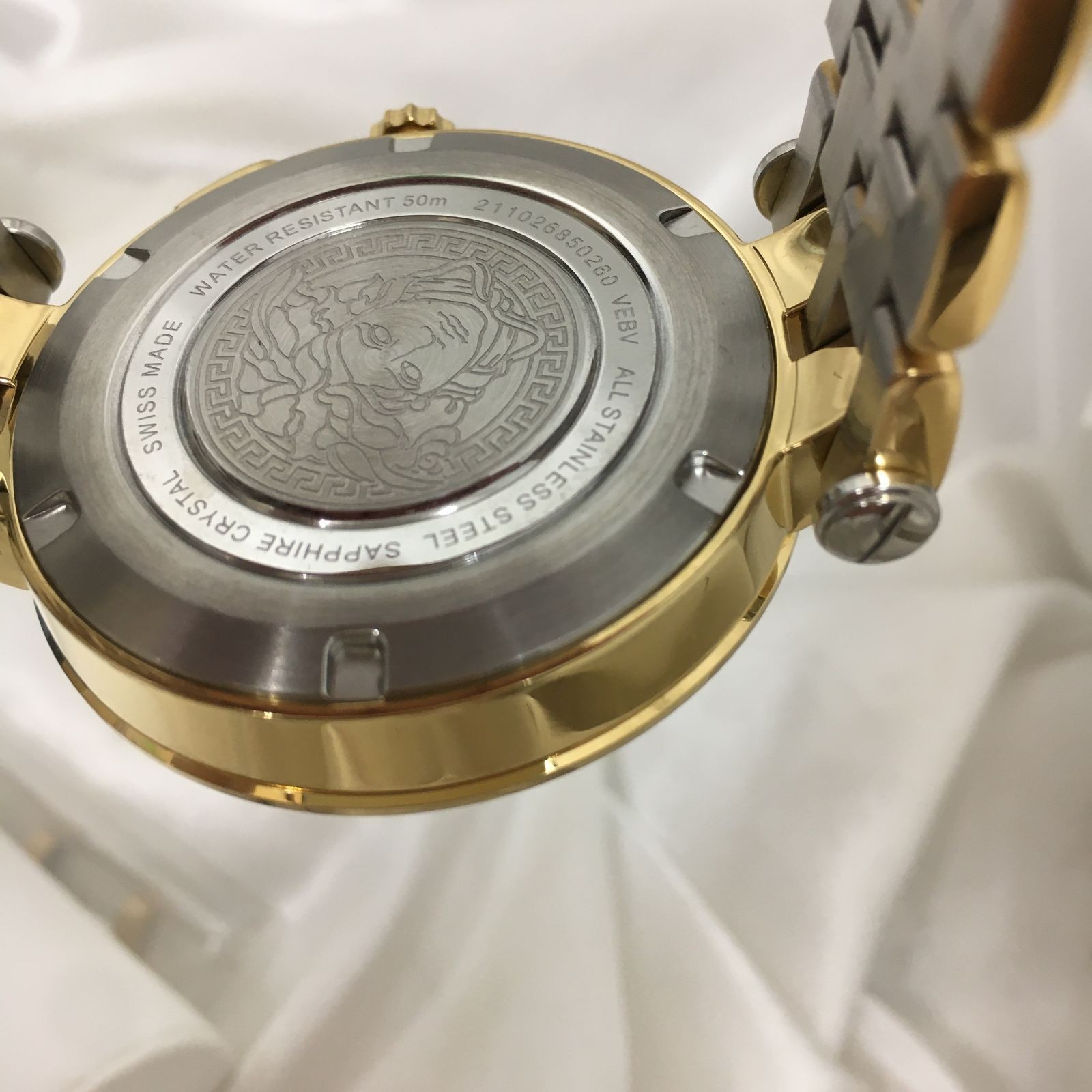 Versace V-Race Dual Time Watch VEBV00519 Black Dial Used with Extra Band From Ja thumbnail 9