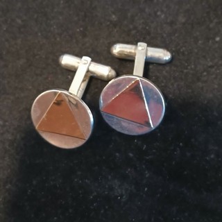 14 Kt And Sterling Silver Gold Cufflinks