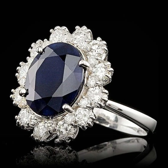 Anello da donna cocktail in argento sterling 925 con pietre preziose... - Immagine 4 di 4