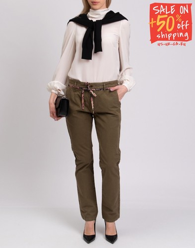 PVP €280 ISABEL MARANT Gabardina Pantalones Ajustados FR38 US6 M Cinturón Corbata Cintura Alta