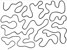 Quilting Full Line Stencil Stipple Meander Reusable for Quilts A4 Pounce 30334