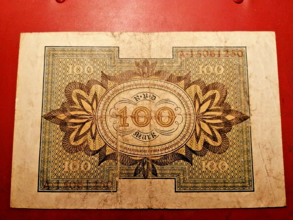 *Germany* year 1920- *100 (hundert) Mark Reichs banknote *RBD-A15061250 * - Image 3 of 3