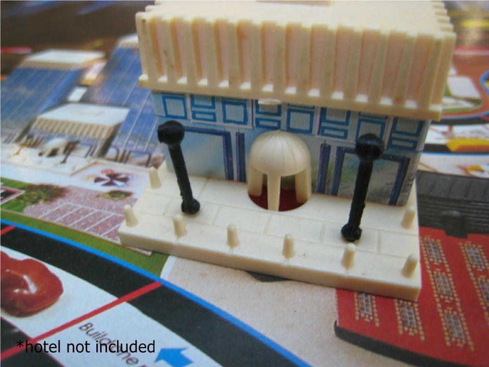 MB HOTEL Board Game 1986 - REPLACEMENT Lamp Post x2 Spare Parts for Vintage GAME - Image 3 of 4