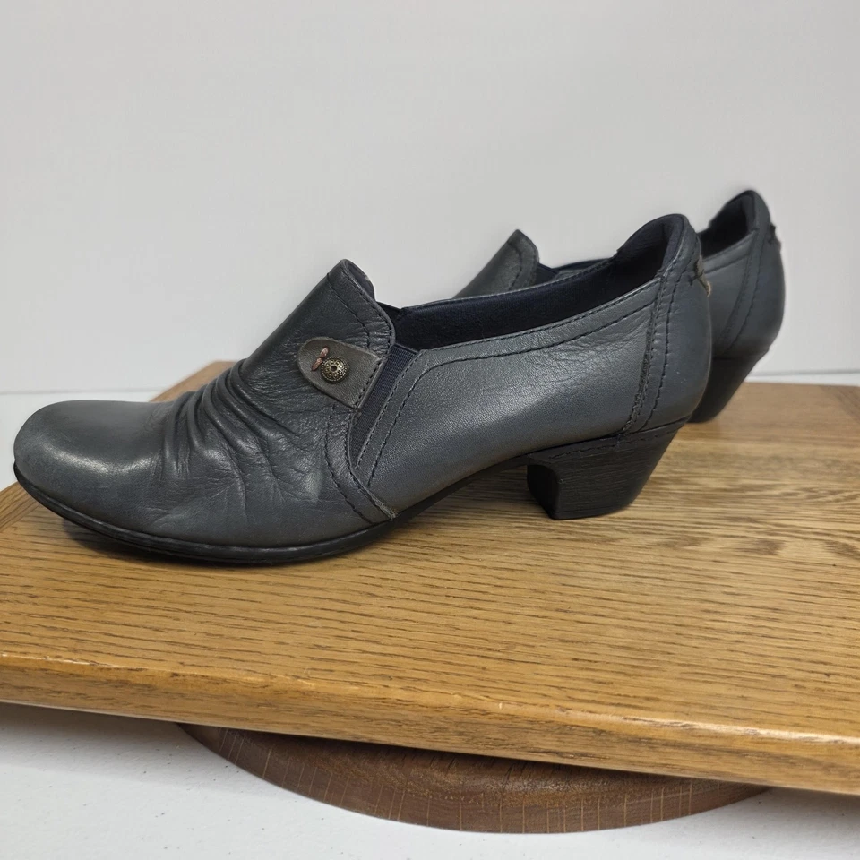 Zapatos sin cordones Cobb Hill by New Balance para mujer talla 8,5 de cuero azul marino acanalados Foto 3 de 4