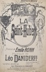 Estampe chasse livret partition livret chant "La Saint-Hubert" Leo Daniderff