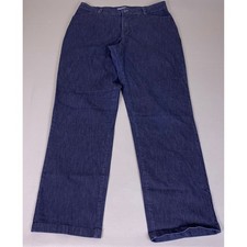 Lee Womens Relaxed Fit Straight Leg Jeans Size 16 Long Dark Wash Blue Denim Y2K