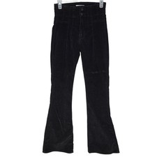 We the Free Jayde Flare Corduroy Pants Black High Rise Boho Retro 25
