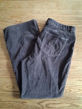 LL Bean Womens Pants Sz 16R Gray Corduroy Casco Cords Straight Leg Favorite Fit