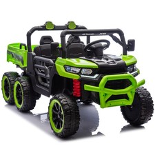 24V 2-Seater Kids Electric Dump Truck w/Remote, 4WD, Music, Bluetooth