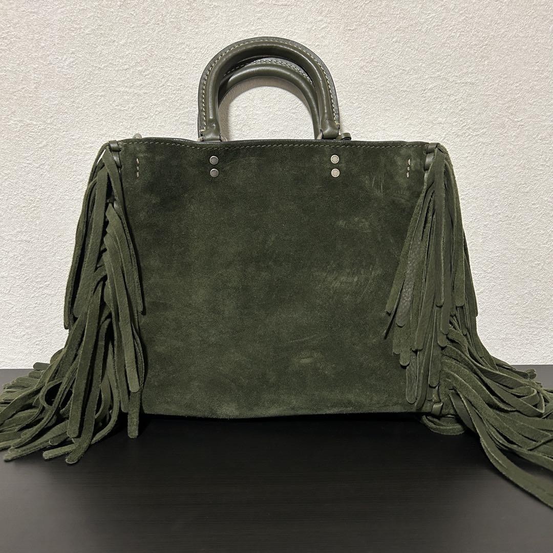 未使用 Coach Rogue 31 Cervo Suede Bag Fern Coach Rogue 31 Cervo Suede Bag Fern Khaki Green Satchel
