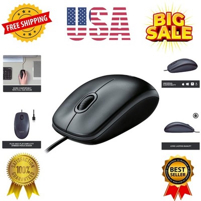 B100 Wired Mouse for Computer and Laptop, USB Corded Mouse, Right or Left Han...