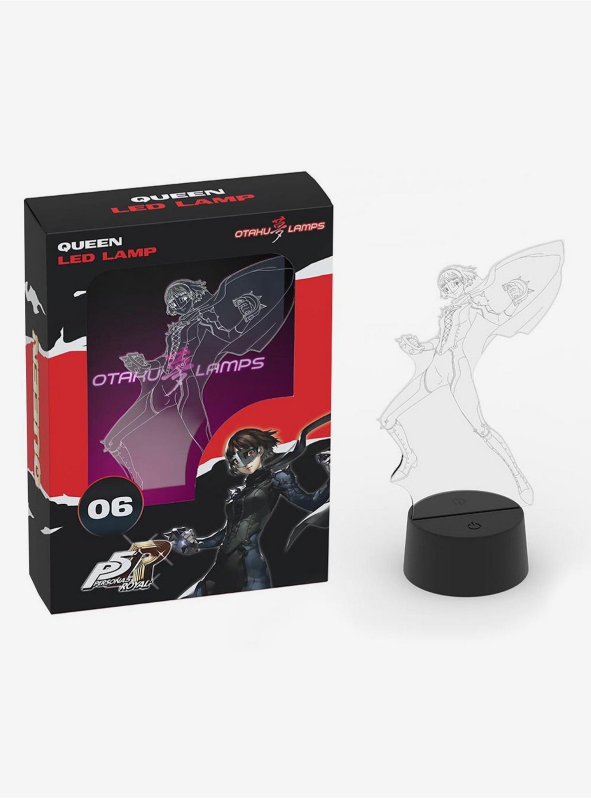 LÁMPARAS OTAKU Queen #06 Persona 5 Royal 8" LED Figura Lámpara 16 Colores RGB NUEVO