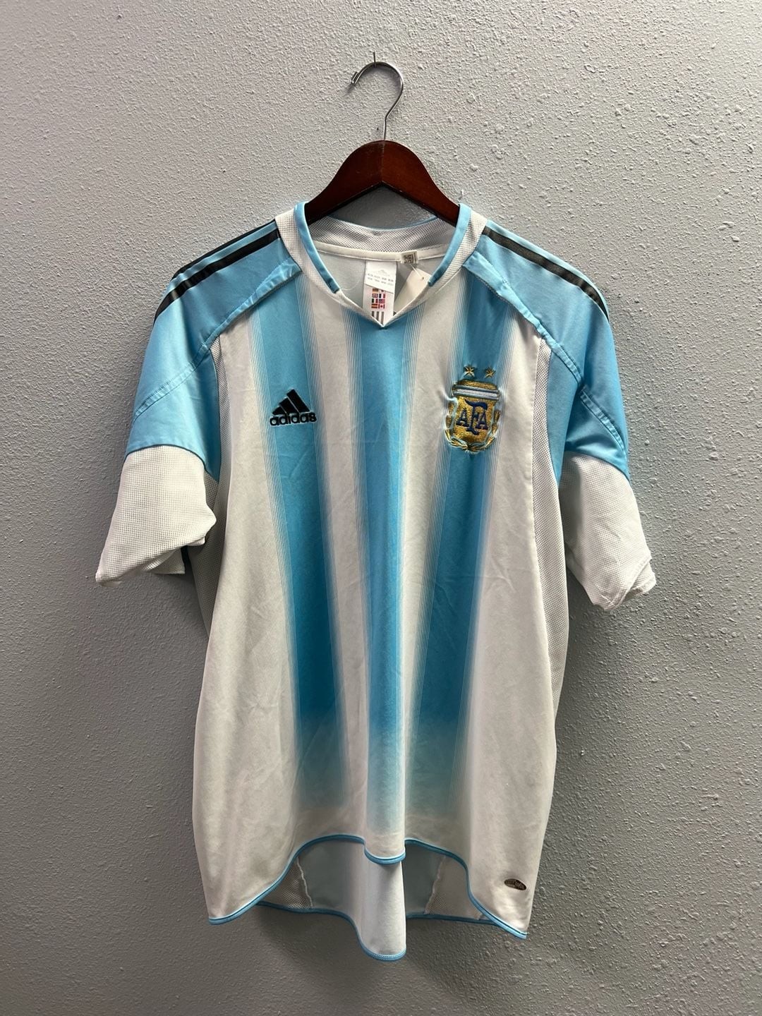 Vintage Argentina 2004 2005 Home Soccer Jersey Adidas Large L Authentic 0110