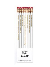SNIFTY SPP7025 Zen AF Pencil Funny Sayings Multicolor Set of 7 Standard Novelty