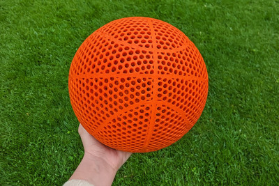 Mini Airless Basketball - 1:1 Lattice Bounce Coastal Dunk Gem