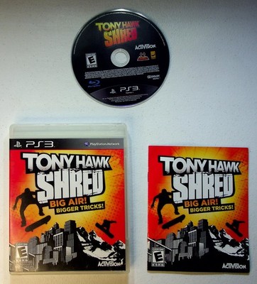 Tony Hawk Shred PS3 Video Game Big Air Bigger Tricks Multiplayer