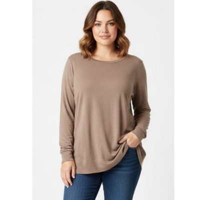 TORRID plus size 2x Classic fit dark pastel dusty pink long sleeve lounge 