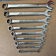 Craftsman Usa 9pc Sae Combination Wrench Set 12pt -vv- Series Vintage Craftsman Usa 9pc Sae Combination Wrench Set 12pt -vv- Series Vintage