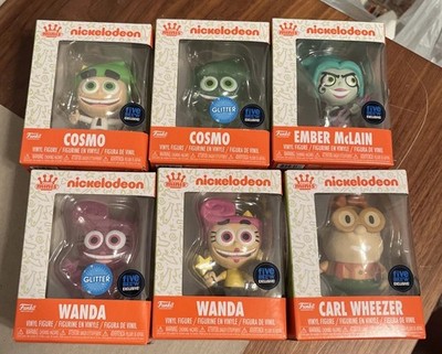 New Set Of 6 Nickelodeon Funko Minis Exclusive Cosmo Wanda Glitter Ember McLain