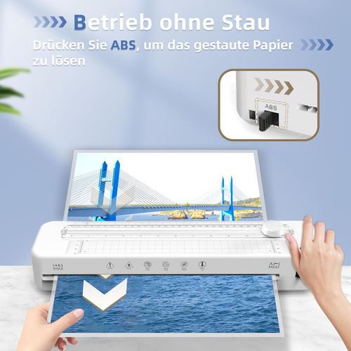 Plastificatrice A3,30 Buste Di Plastificazione,Adatto per A3/A4/A5/A6,A3 Plastif - Foto 6 di 12