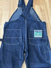 Deadstock Vintage L&D Best Denim Sanforized Overalls Dark Blue 40x30 Rare Brand