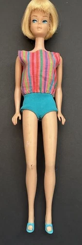 Vintage Pale Blonde American Girl Barbie Doll TLC Suit And Shoes