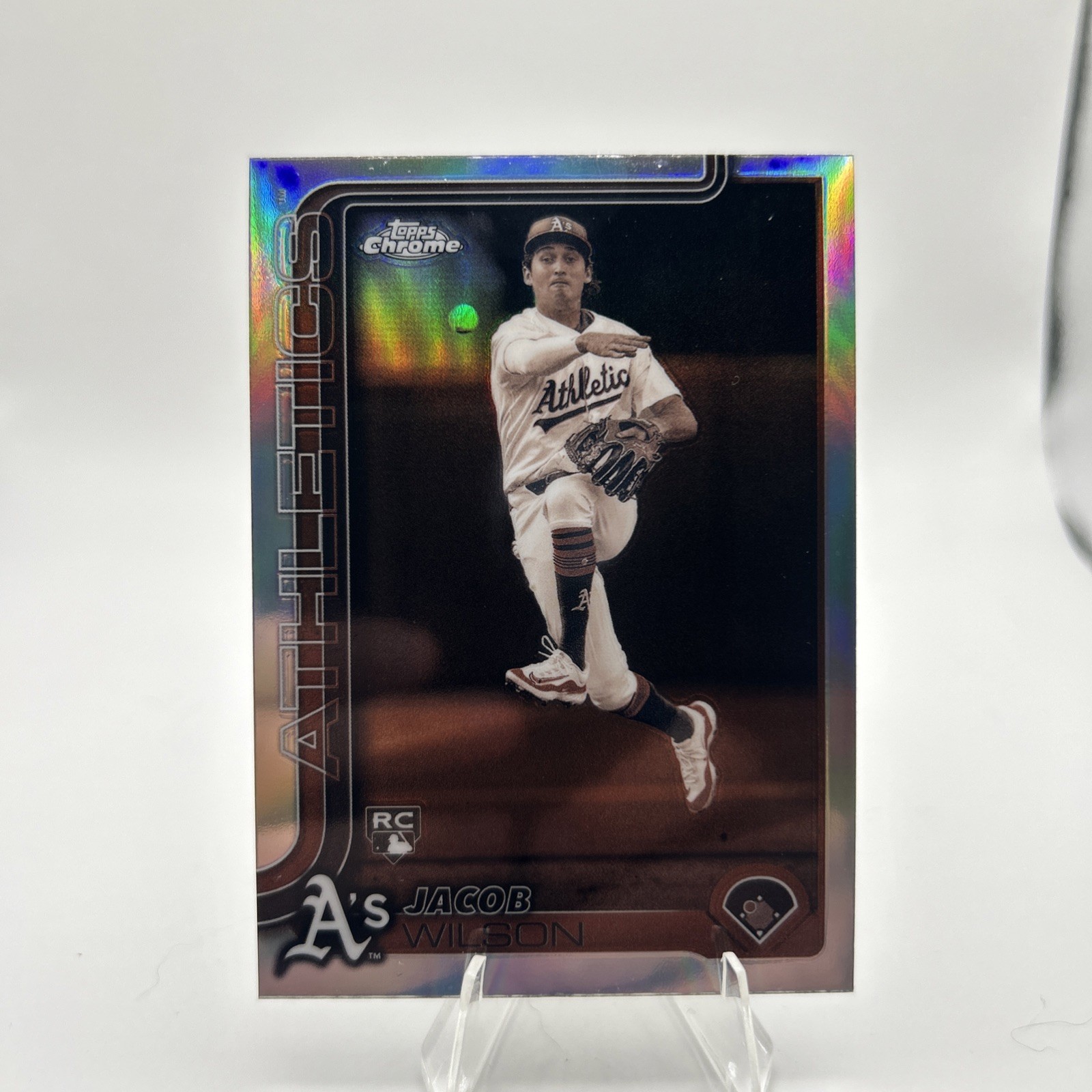 2025 Topps Chrome Sepia Refractors #96 Jacob Wilson RC ROOKIE ATHLETICS