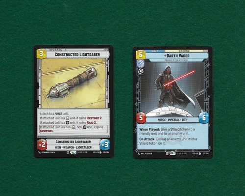 STAR WARS UNLIMITED LEGENDS OF THE FORCE COMPLETE 20 CARD LEGENDARY SET