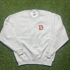 Vintage Denver Broncos Sweatshirt Mens L Gray NFL Football Sport NWOT