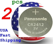 2 pcs CR2412 LM2412 BR2412 2412 Panasonic bulk 3V Lithium Battery