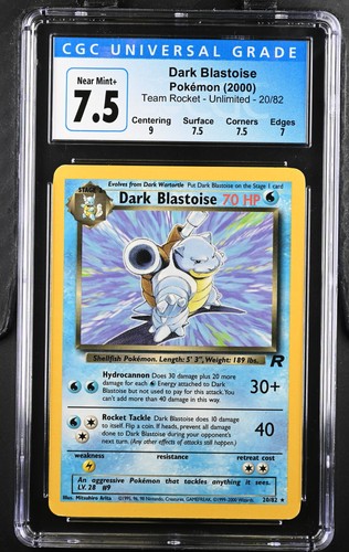 Dark Blastoise (Unlimited) graded CGC 7.5 for sale on eBay