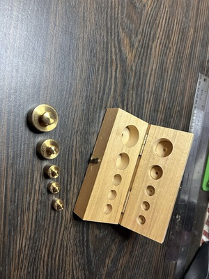 #ad #ad Vintage Apothecary Pharmacy Troy Balance Brass Scale Weights Oak Box Case $50.00