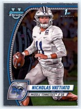 2024 Bowman University Chrome #138 Nicholas Vattiato - Middle Tennessee